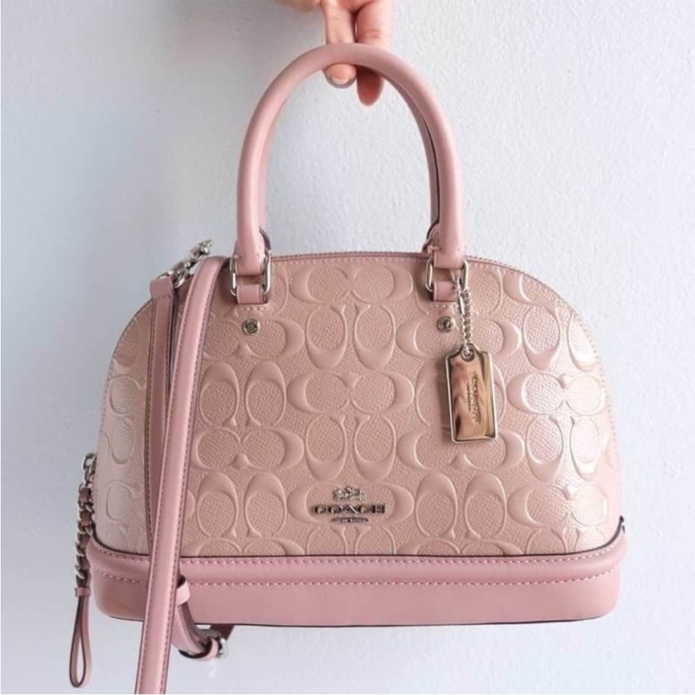 Coach Sierra Pink Embossed Bag - Picture 1 of 8